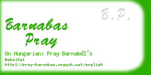 barnabas pray business card